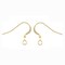 JewelrySupply Gold Filled Flat Fish Hook Earring Wires with2mm Bead (1 Pair of Gold Filled Earrings)